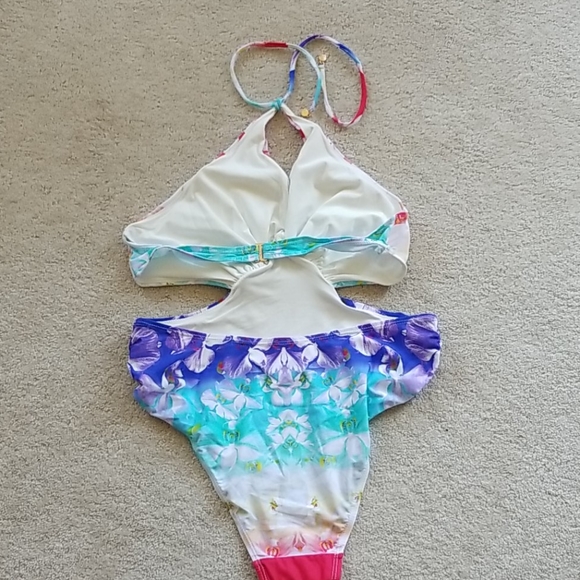 6 Shore Road by Pooja floral Monokini Sz Small NEW - Picture 5 of 6